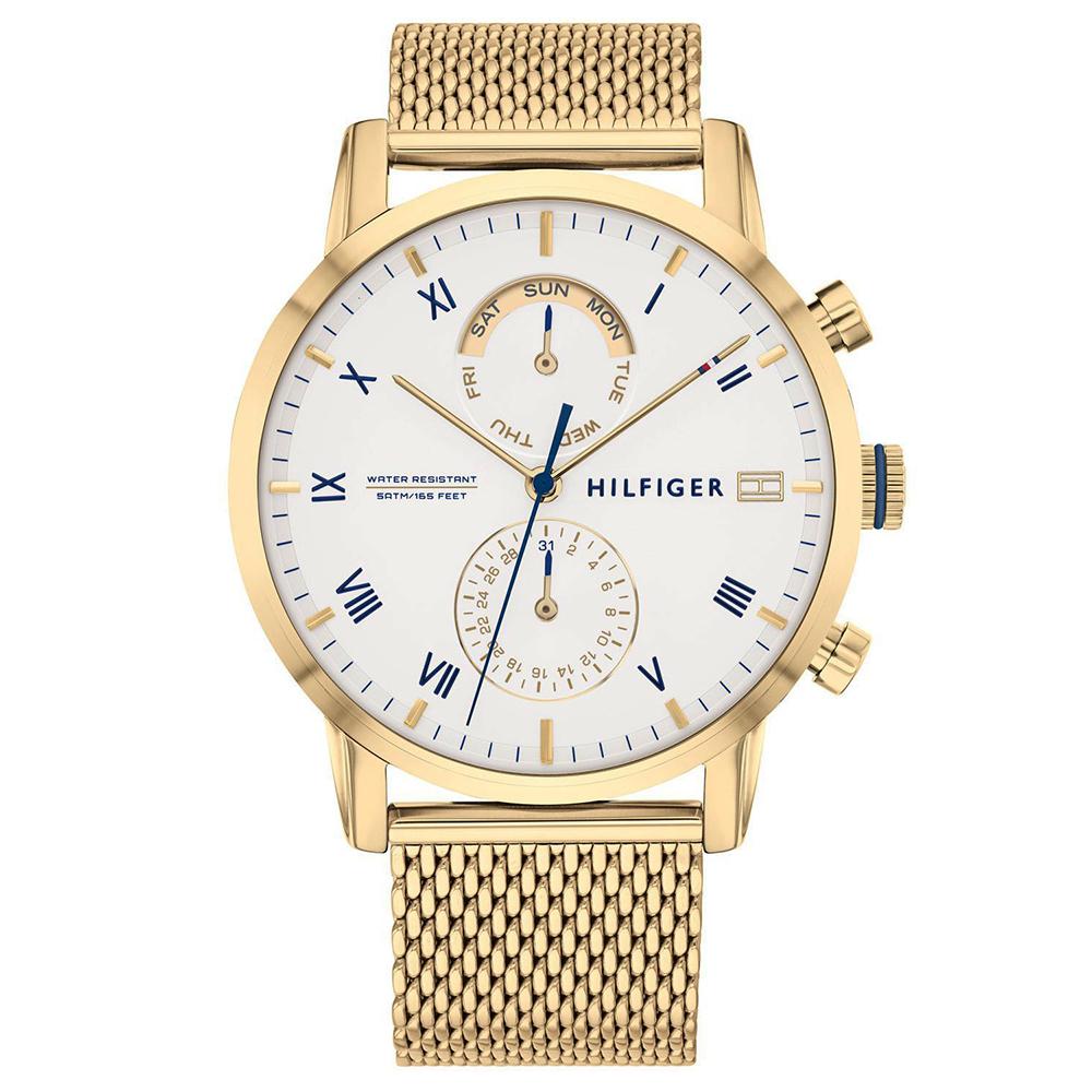 Mens / Gents Kane Gold Mesh Strap ChronographTommy Hilfiger