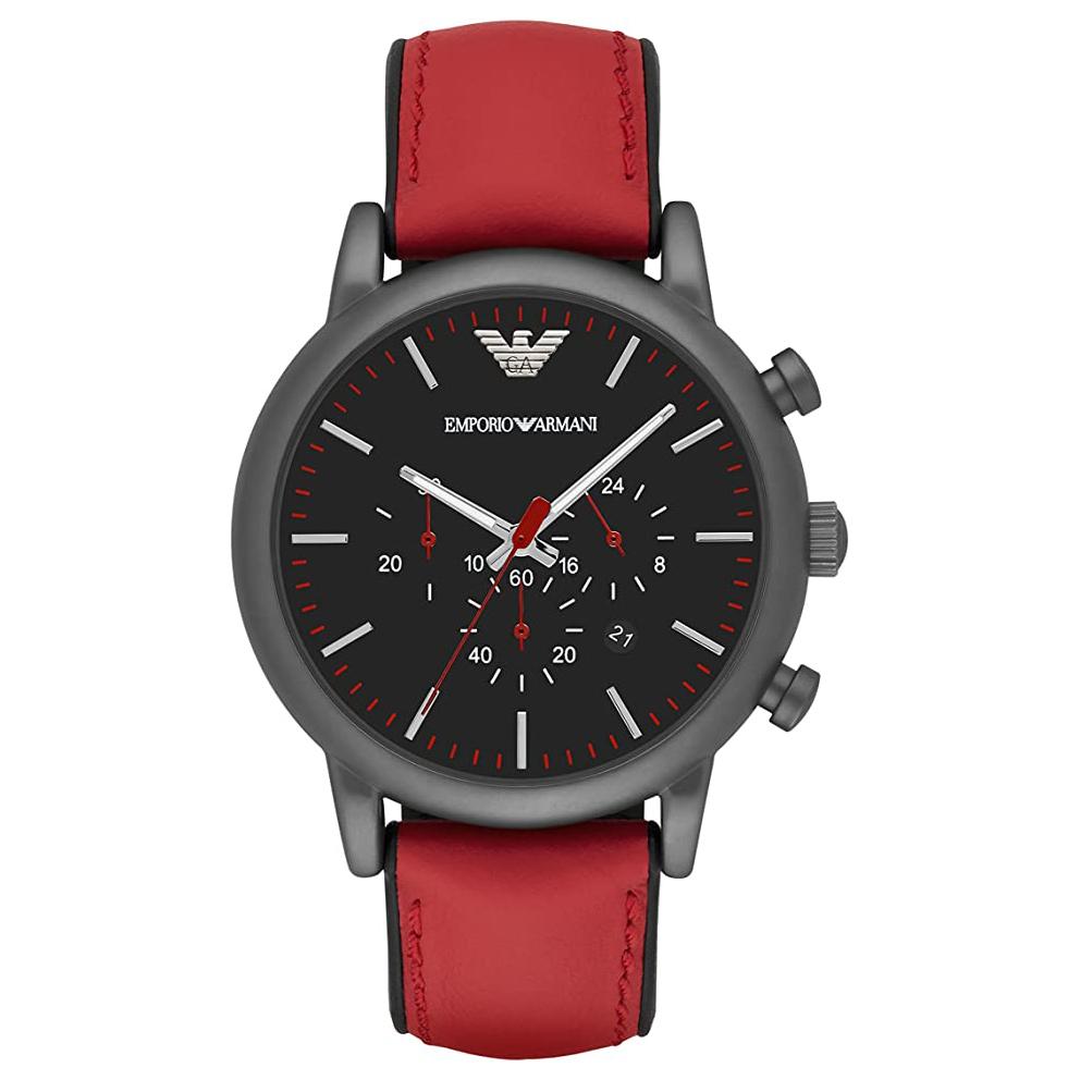 Emporio armani watches red shop strap