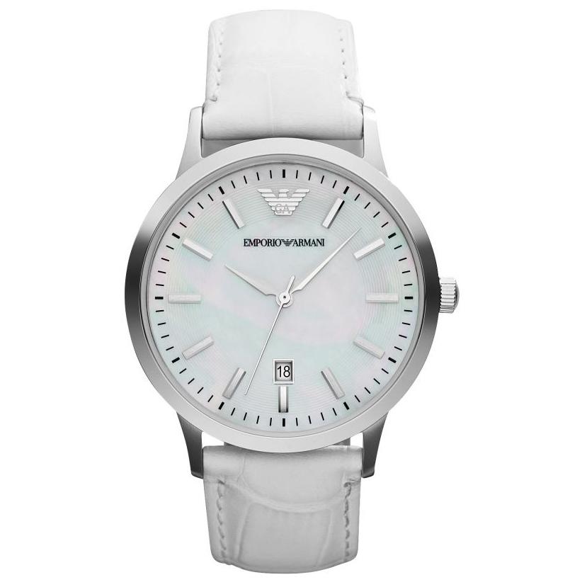 Womens white armani sale watch