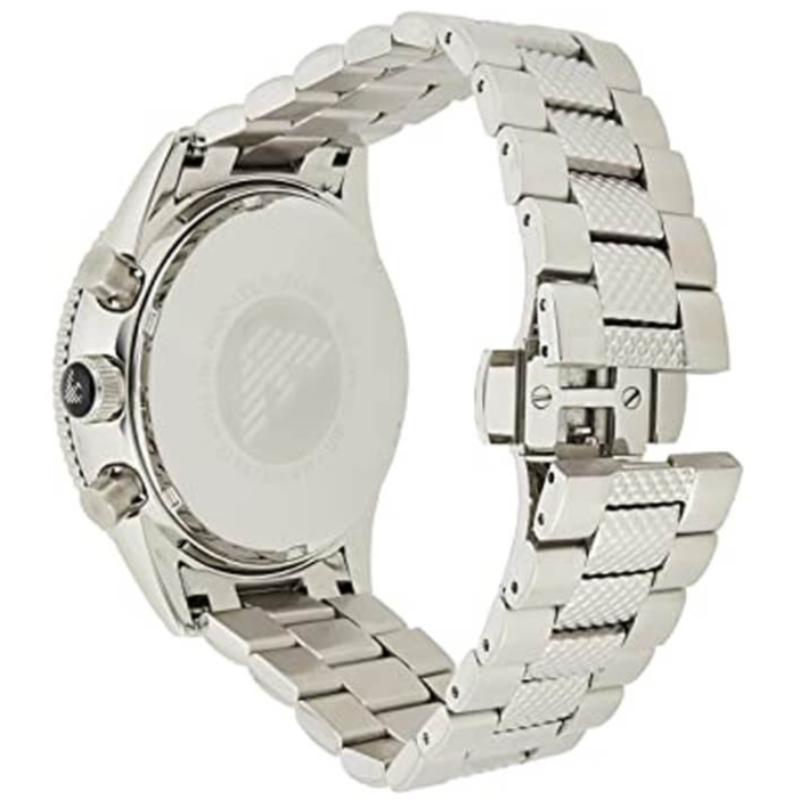 Mens / Gents Silver Stainless Steel Chronograph Emporio Armani Designer Watch AR5855