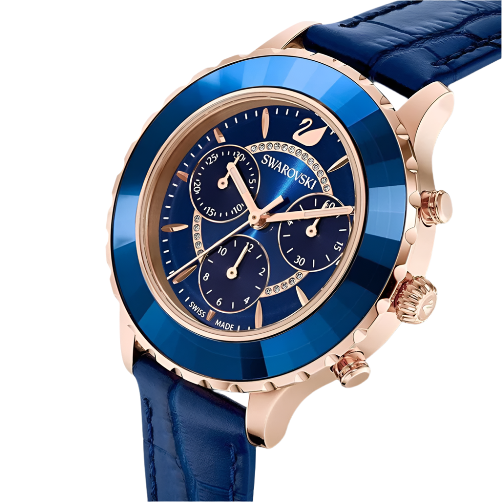 Swarovski Octea Lux Chrono  Ladies Blue Watch 5563480