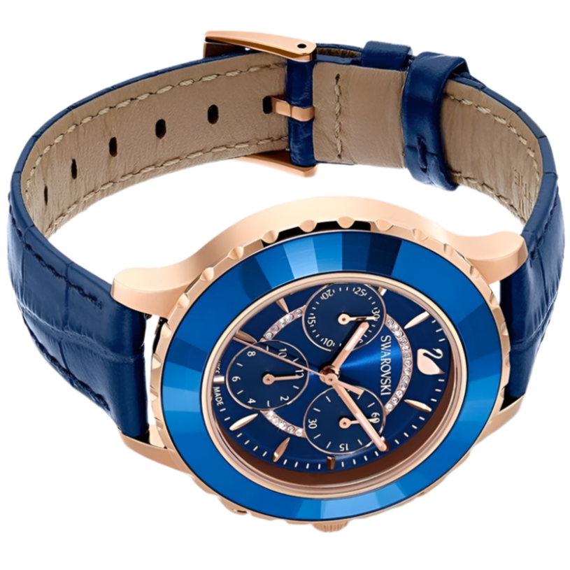 Swarovski Octea Lux Chrono  Ladies Blue Watch 5563480