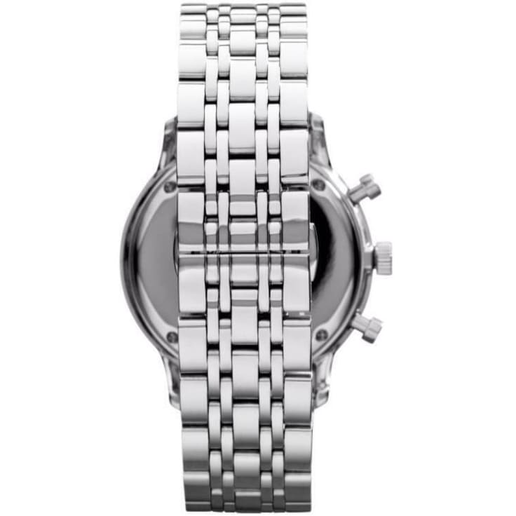 Mens / Gents Silver Stainless Steel Chronograph Emporio Armani Designer Watch AR1648