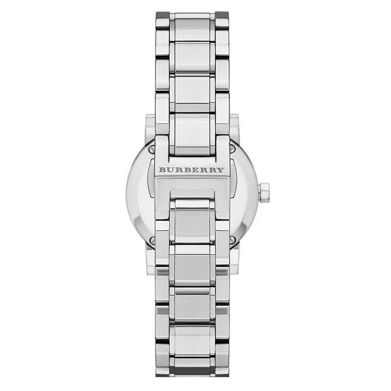 Ladies / Womens Black Face Stainless Steel Designer Burberry Designer Watch BU9201