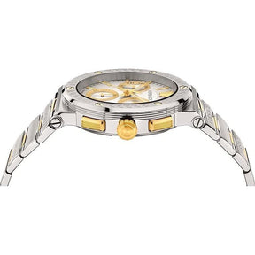 Versace VEZ900321 Logo Chrono Men's  Silver Watch