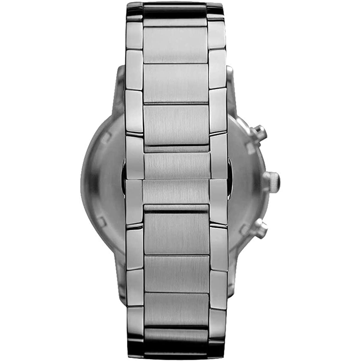 Mens / Gents Silver Black Stainless Steel Chronograph Emporio Armani Designer Watch AR2460