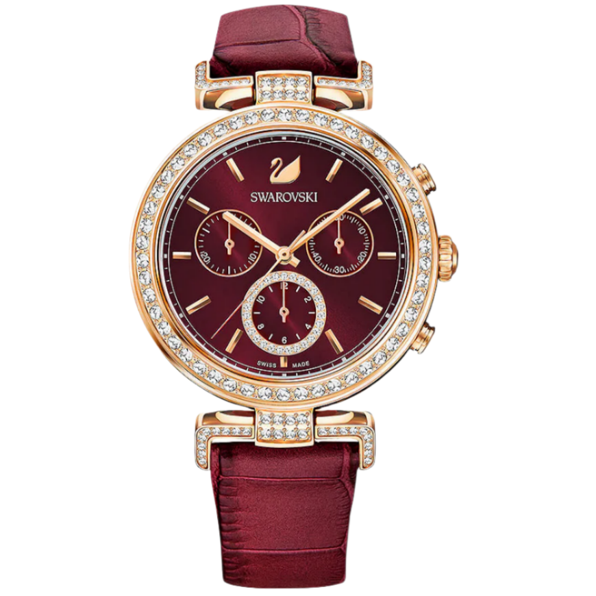 Swarovski Era Journey Ladies Dark Red Watch 5416701