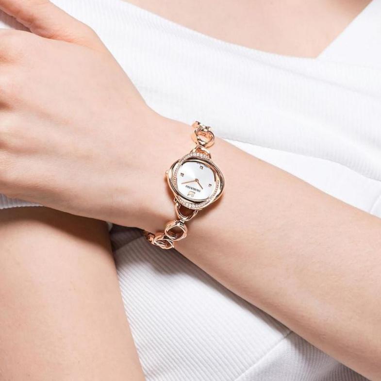 Swarovski Crystal Flower Ladies Rose Gold Watch 5547626