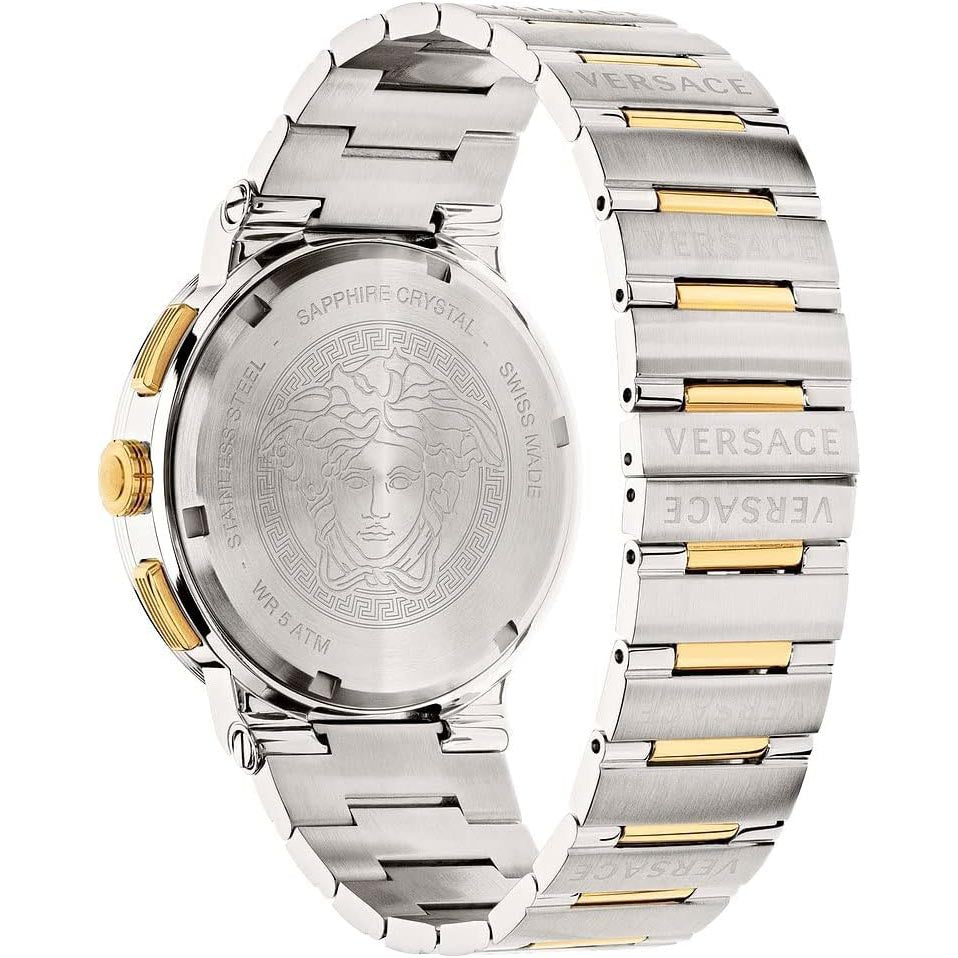 Versace VEZ900321 Logo Chrono Men's  Silver Watch