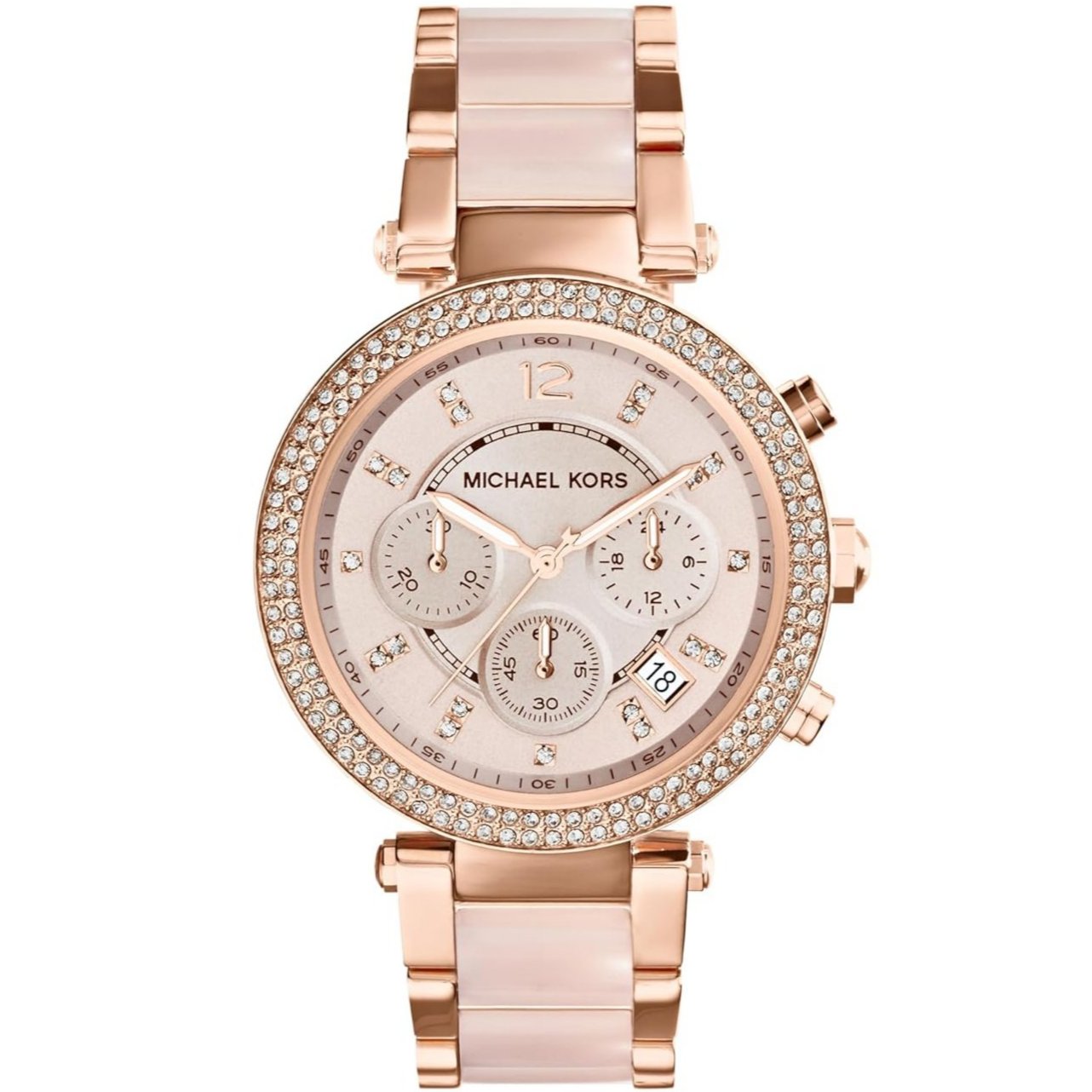 Ladies / Womens Parker Rose Gold Chronograph Michael Kors Designer Watch MK5896