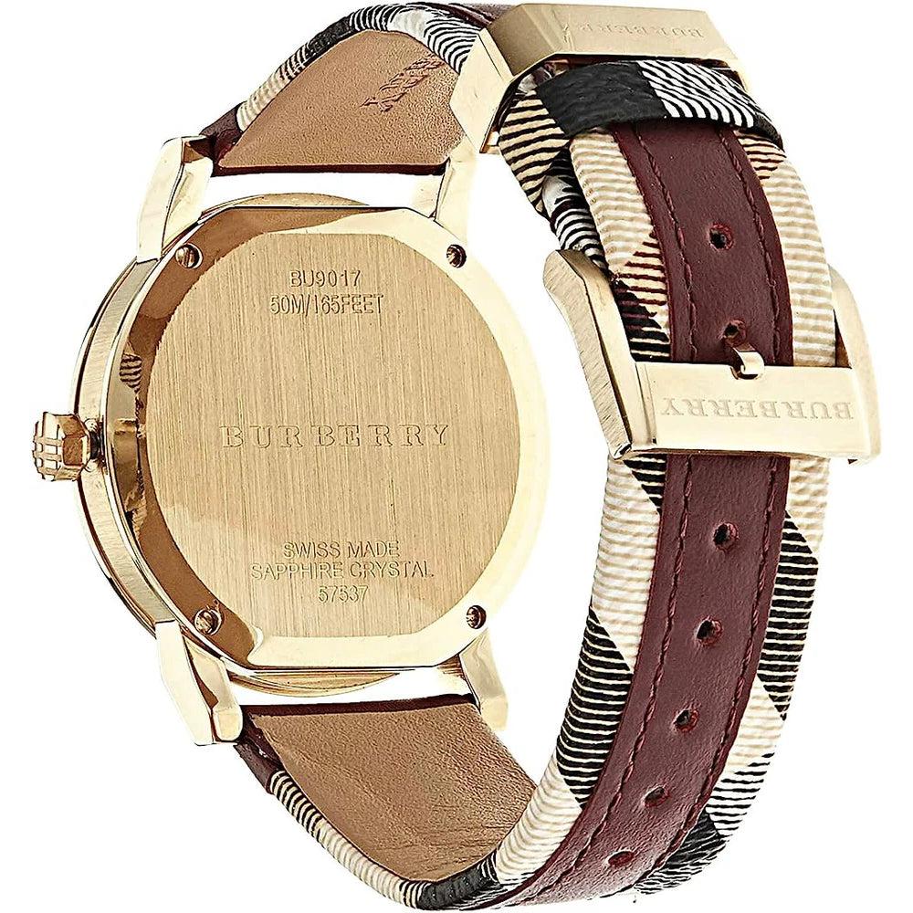 Burberry Ladies The City Check Champagne Watch BU9017