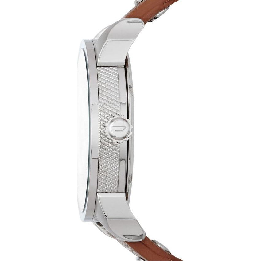 Diesel Men's Mini Daddy Silver Brown Watch DZ7309