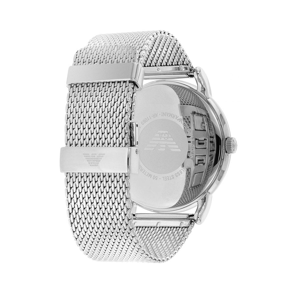 Emporio Armani Men's Automatic Luigi Silver Watch AR11069