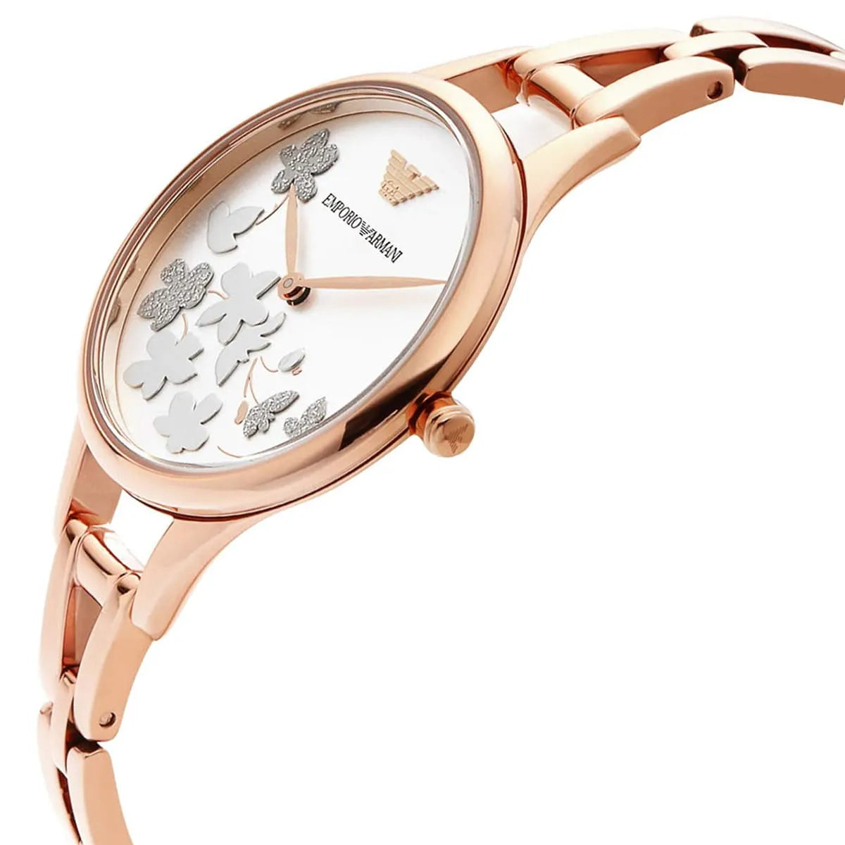 Ladies / Womens Rose Gold Stainless Steel Bracelet Emporio Armani Designer Watch AR11108