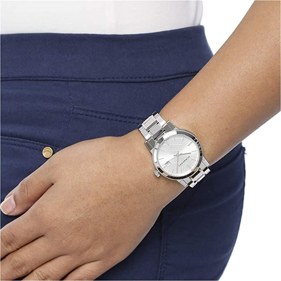 Burberry The City Ladies Silver Watch BU9100