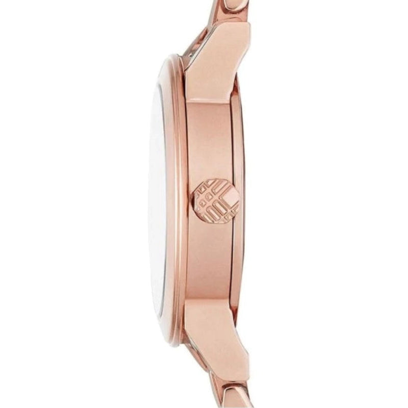 Burberry Ladies Diamond Check Stamped Rose Gold PVD Watch BU9126