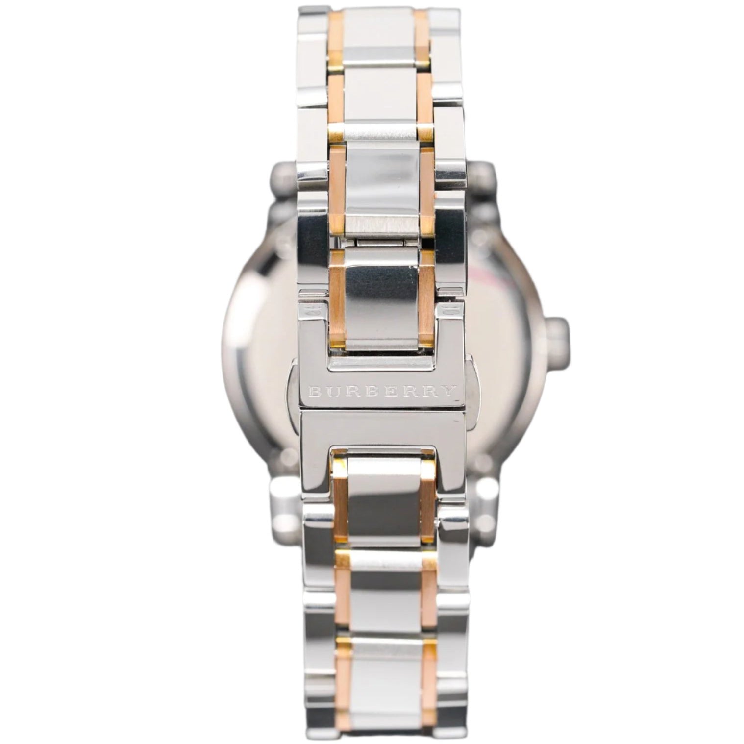 Ladies / Womens Silver Dial Two-Tone Stainless Steel Burberry Designer Watch BU9105