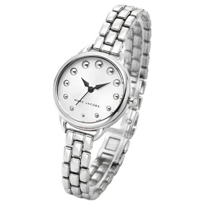 Ladies / Womens Betty Silver Stainless Steel Marc Jacobs Designer Watch MJ3497