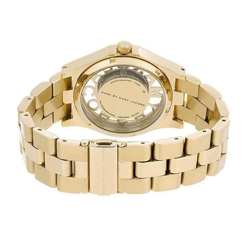 Ladies / Womens Henry Skelton Gold Stainless Steel Marc Jacobs Designer Watch MBM3263