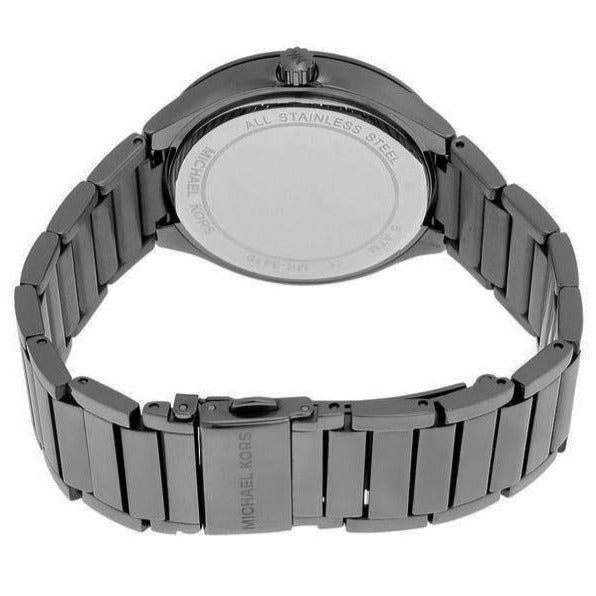 Ladies / Womens Kerry Crystal Gunmetal Grey Stainless Steel Michael Kors Designer Watch MK3410