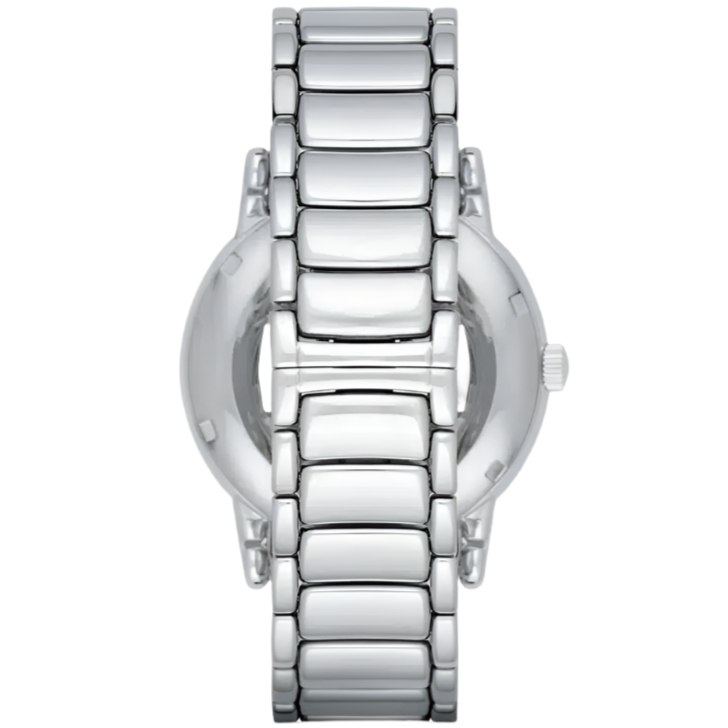 Men's  / Gents Meccanico Silver Stainless Steel Emporio Armani Designer Watch AR60006