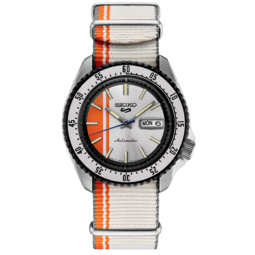 Seiko 5 Sports Auto U.S. Special Creation Men's Orange Watch SRPK73