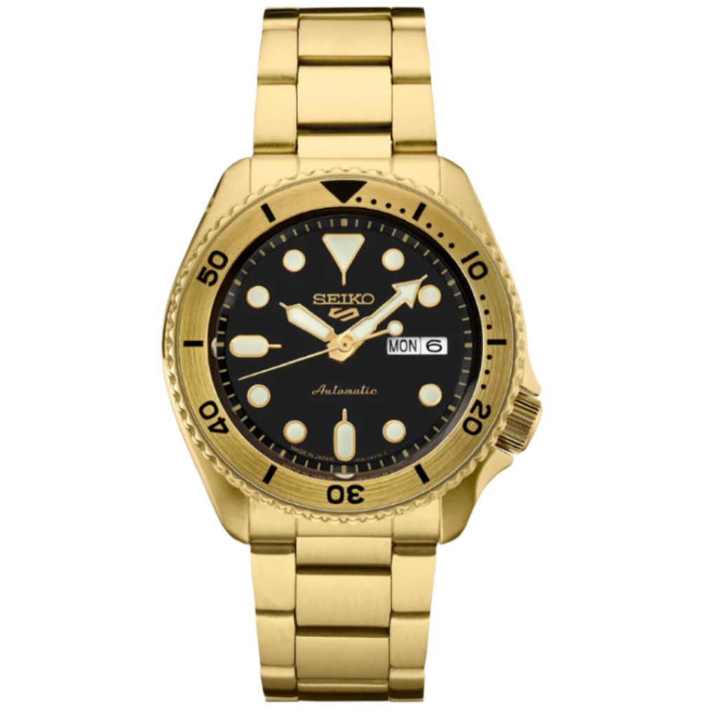 Seiko 5 Sports Auto U.S. Special Creation Men's Gold Watch SRPK18