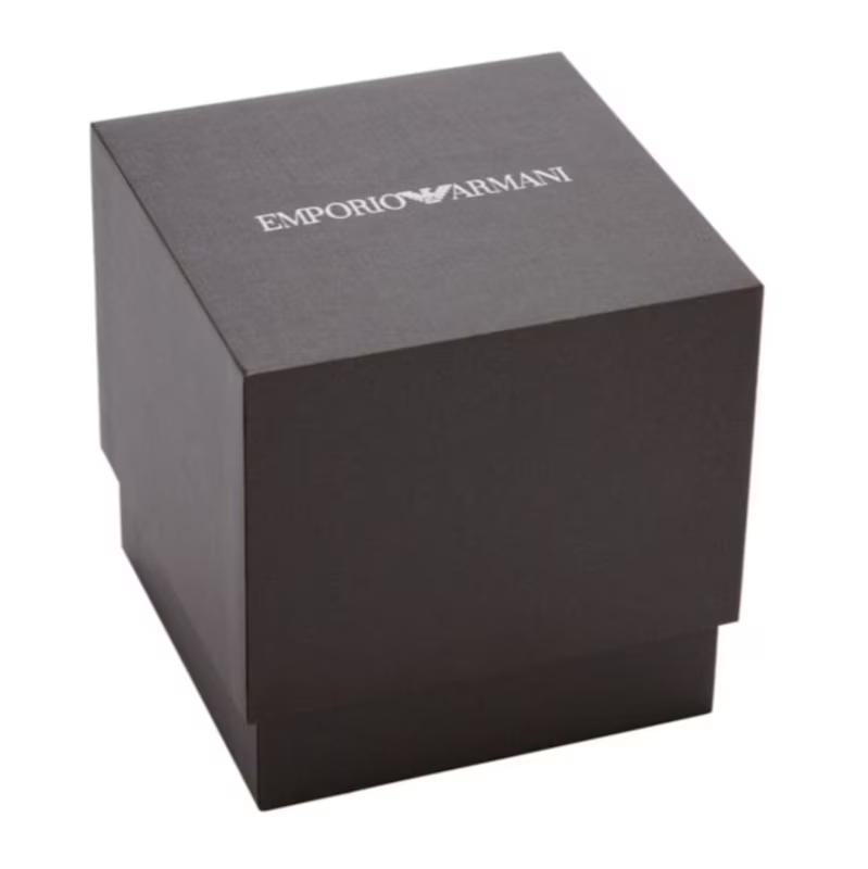 Mens / Gents Meccanico Black Leather Strap Emporio Armani Designer Watch AR2072