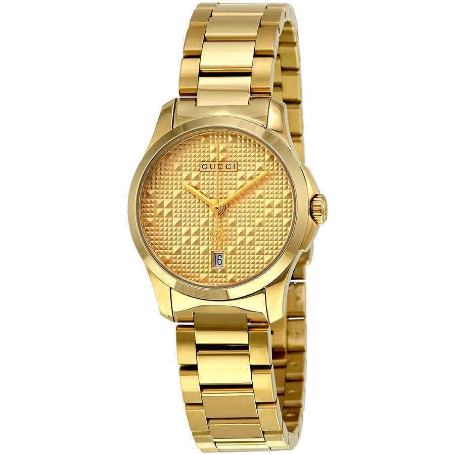 Gucci G-Timeless Ladies Gold Watch YA126553 fromReal Watch