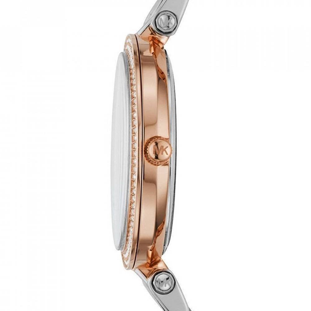 Ladies / Womens Mini Darci Rose Gold & Silver Stainless Steel Michael Kors Designer Watch MK3446