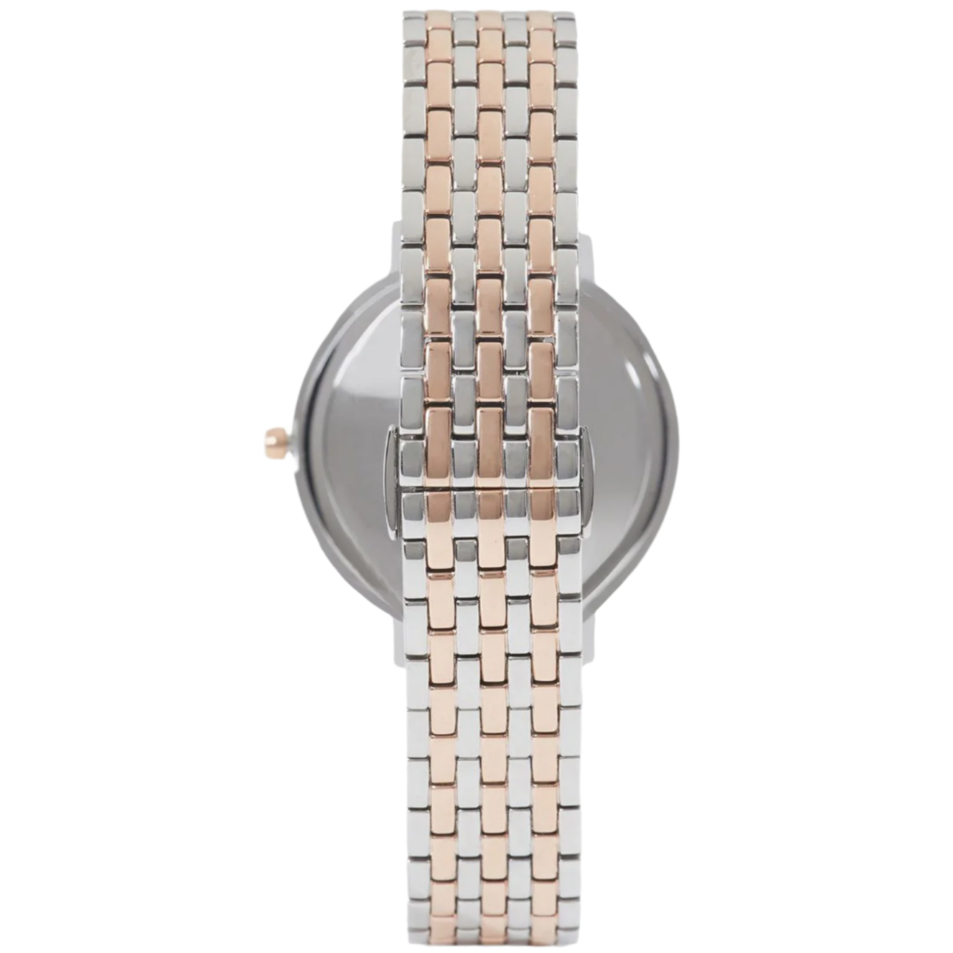 Ladies / Womens Silver Rose Gold Stainless Steel Bracelet Emporio Armani Designer Watch AR11113