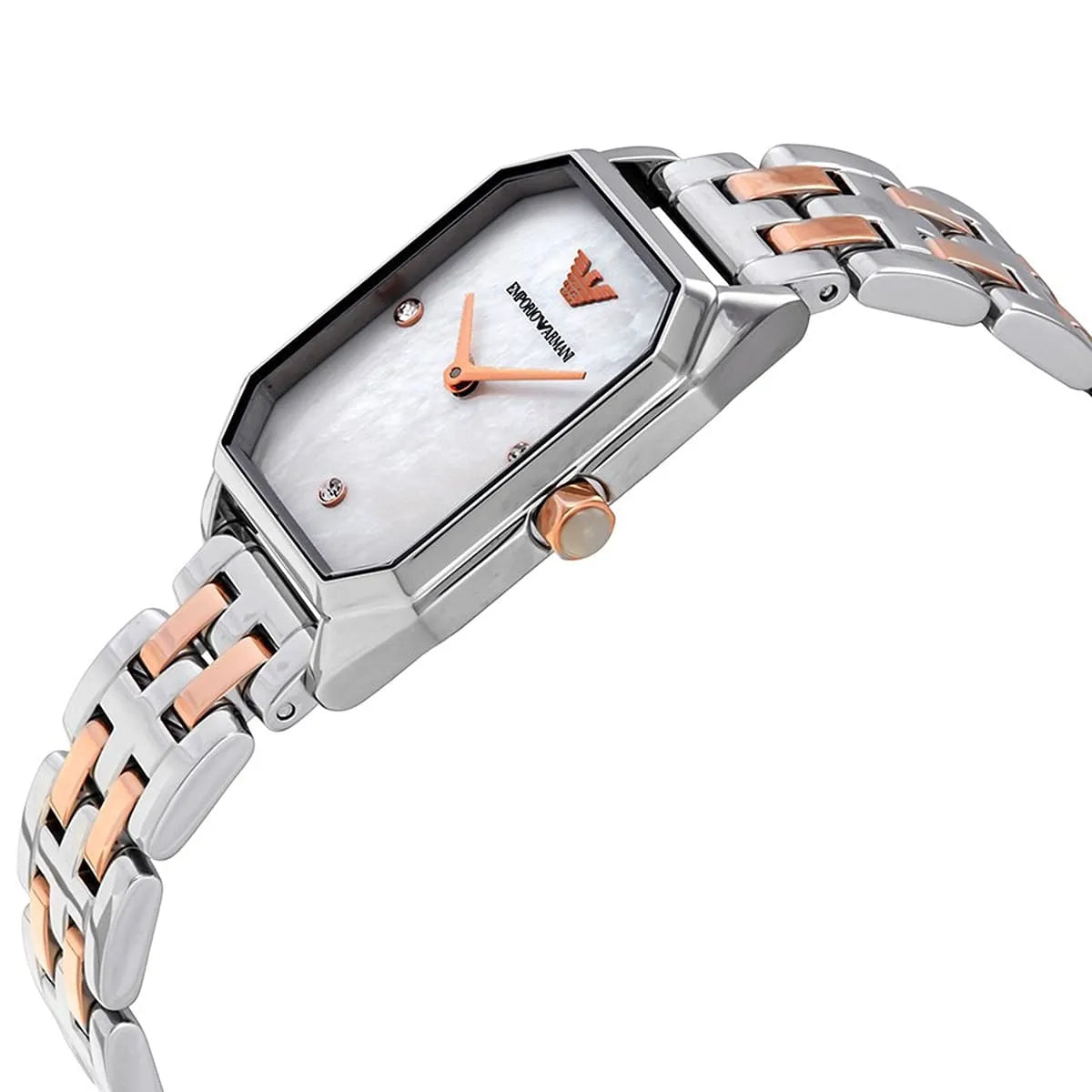 Ladies / Womens Two Tone Stainless Steel Bracelet Emporio Armani Designer Watch AR11146