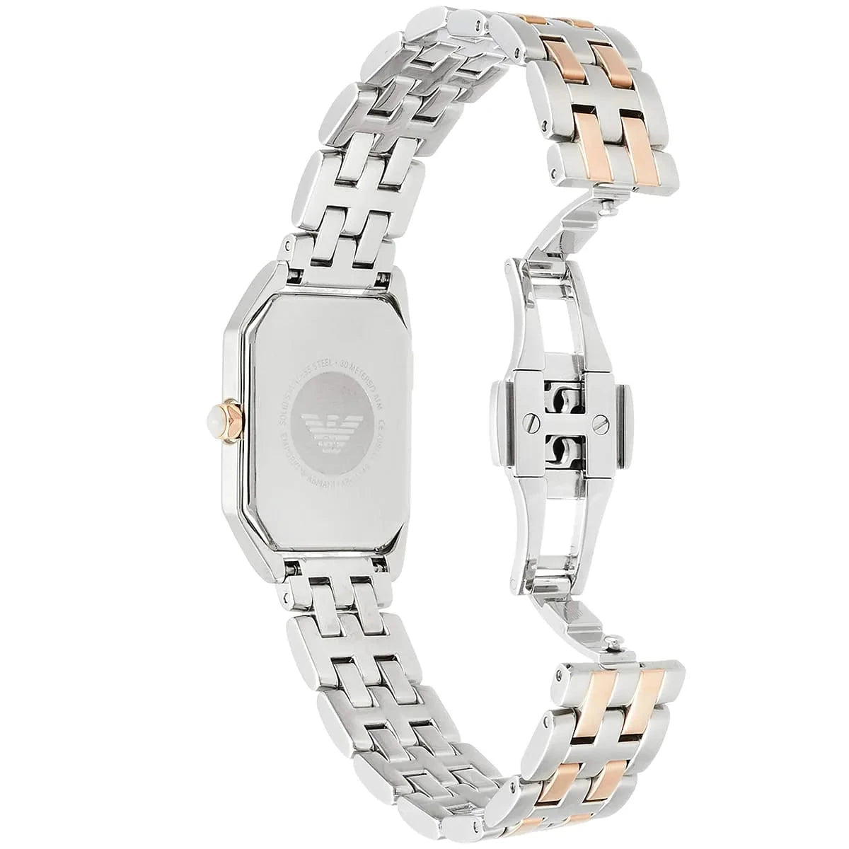 Ladies / Womens Two Tone Stainless Steel Bracelet Emporio Armani Designer Watch AR11146