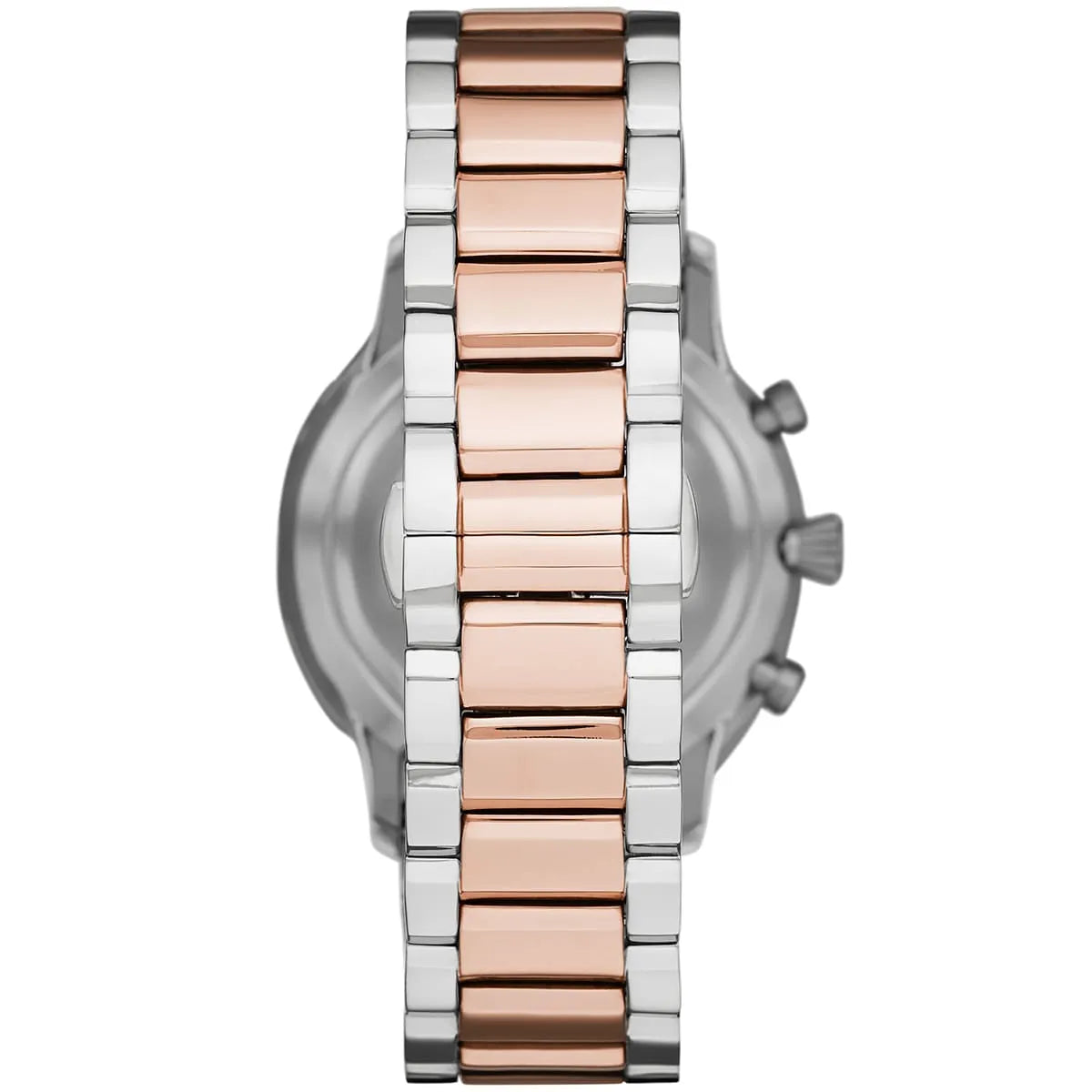 Mens / Gents Silver & Rose Gold Stainless Steel Emporio Armani Designer Watch AR11209