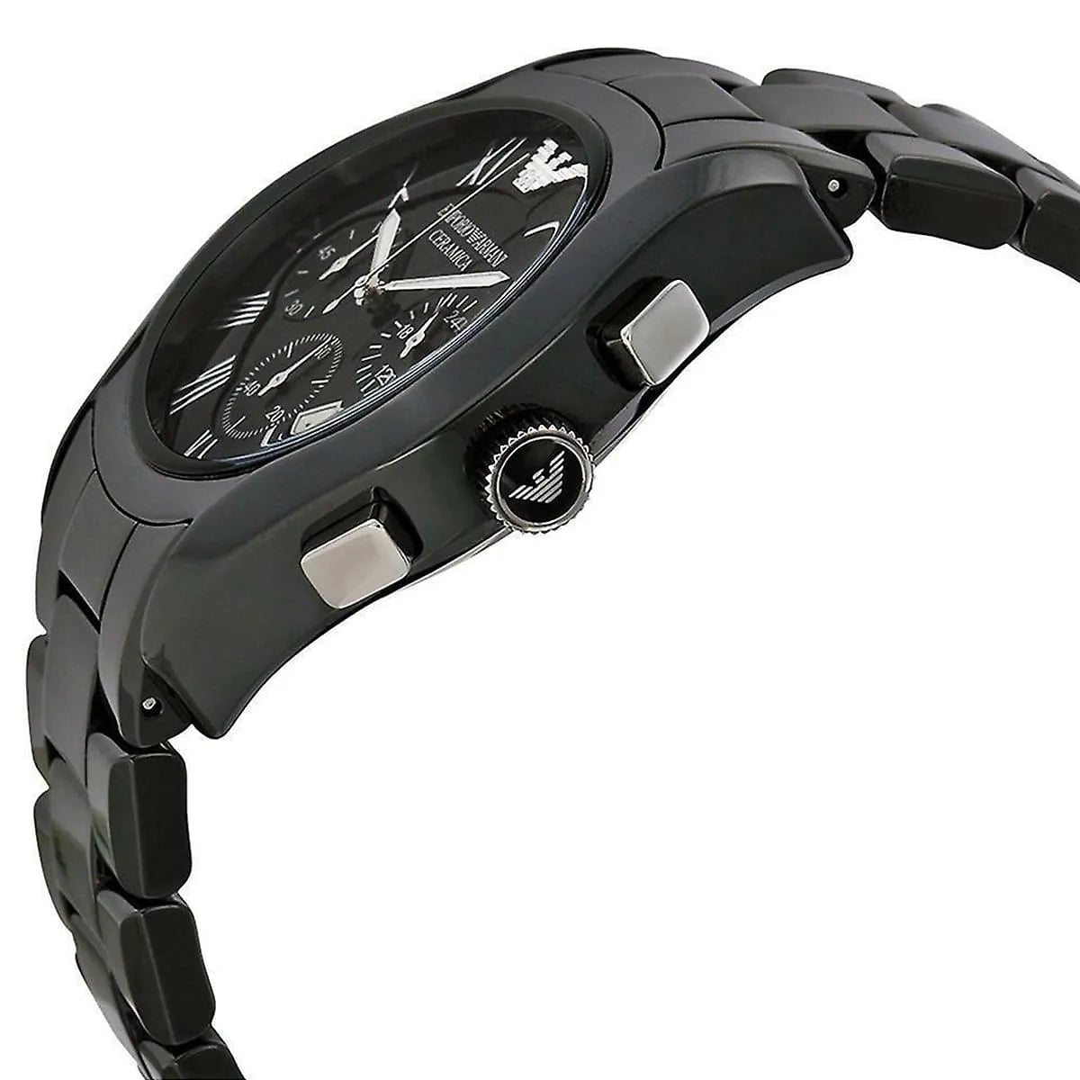 Mens / Gents Black Ceramic Chronograph Emporio Armani Designer Watch AR1400