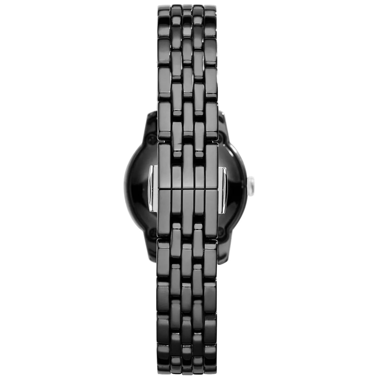 Ladies / Womens Black Ceramic Crystal Dial Emporio Armani Designer Watch AR1480