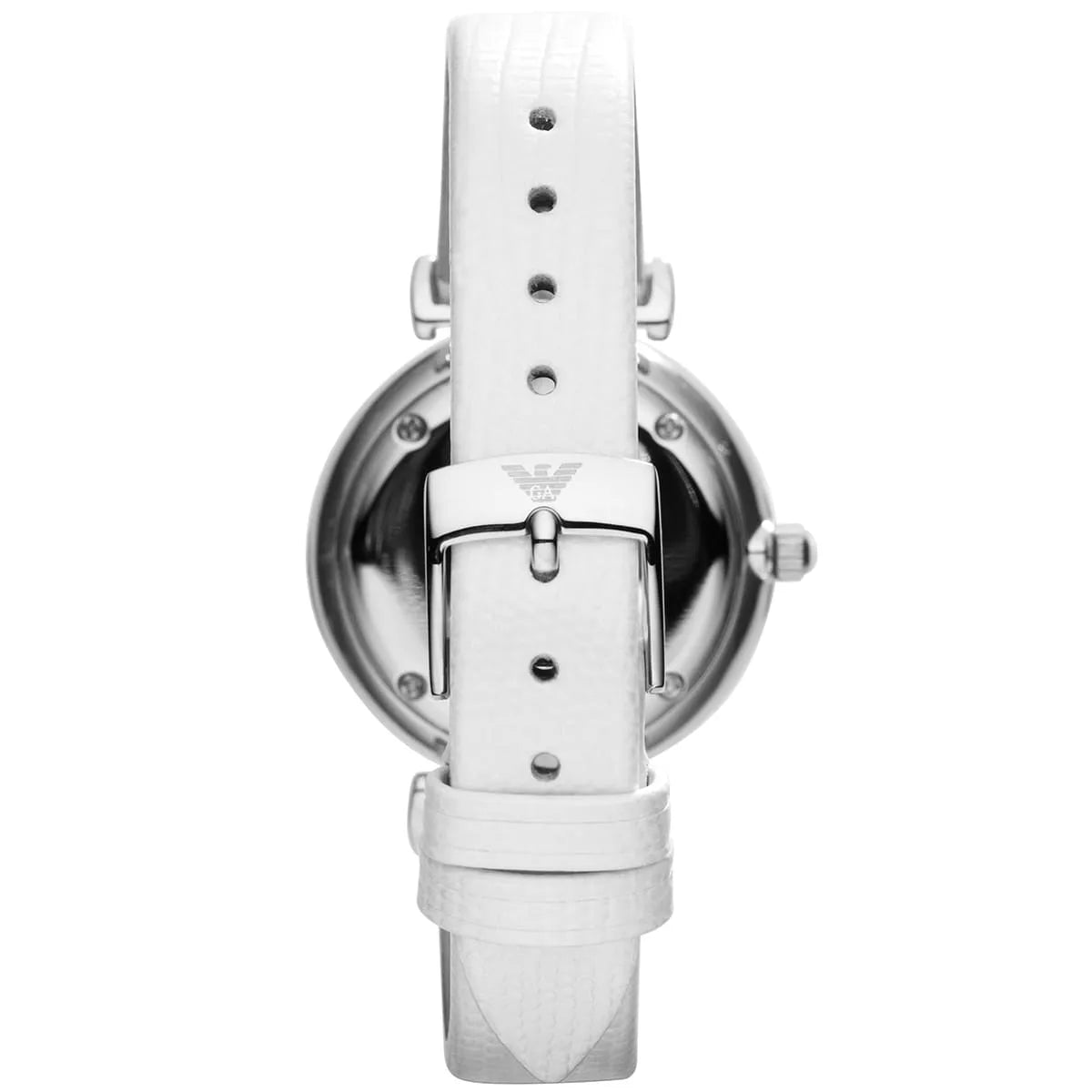 Ladies / Womens White Leather Emporio Armani Designer Watch AR1680