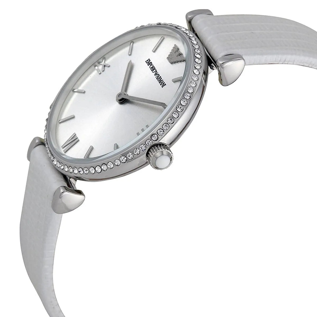 Ladies / Womens White Leather Emporio Armani Designer Watch AR1680