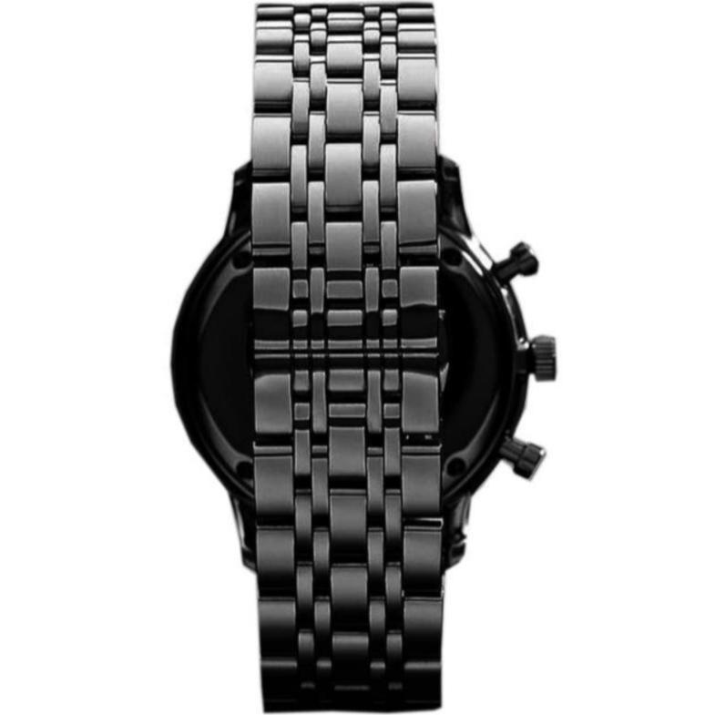 Mens / Gents Black Stainless Steel Chronograph Emporio Armani Designer Watch AR1934