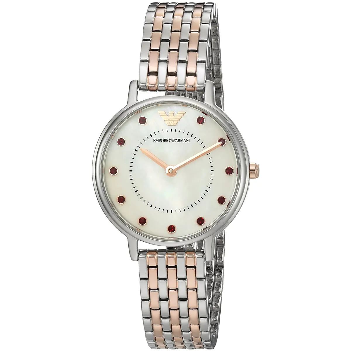 Ladies / Womens Two Tone Stainless Steel Bracelet Emporio Armani Designer Watch AR2515