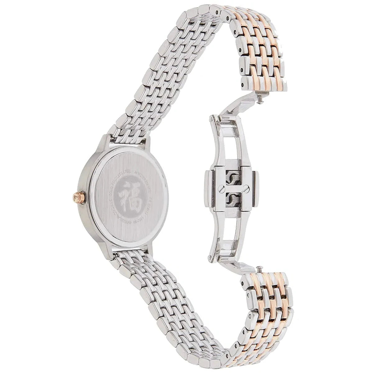 Ladies / Womens Two Tone Stainless Steel Bracelet Emporio Armani Designer Watch AR2515