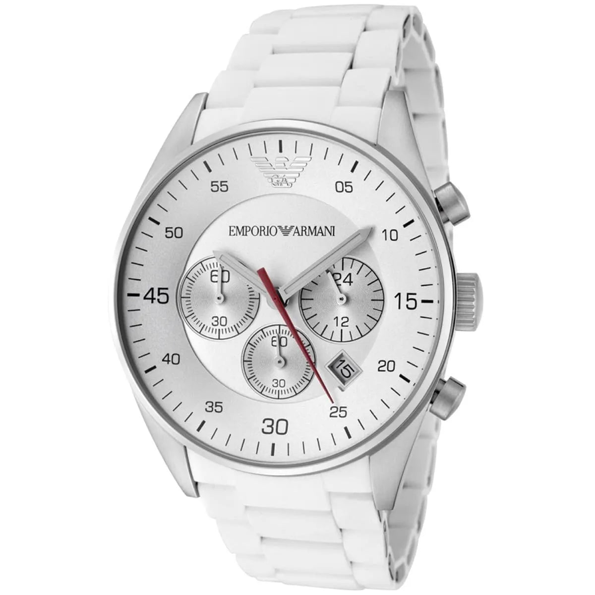 Emporio Armani Men's Chronograph Tazio White Watch AR5859