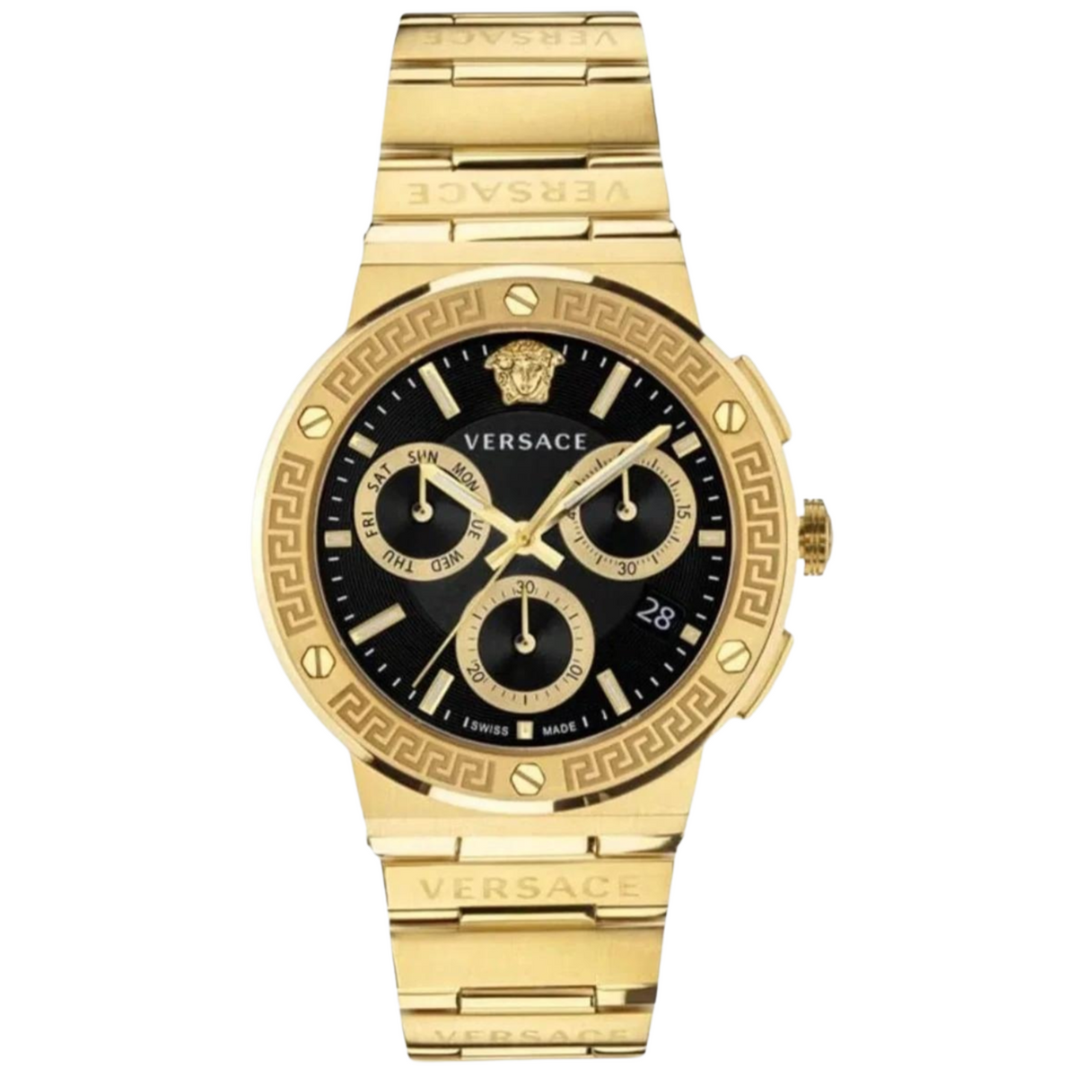 Versace VEZ900421 Logo Chrono Men's  Gold Watch