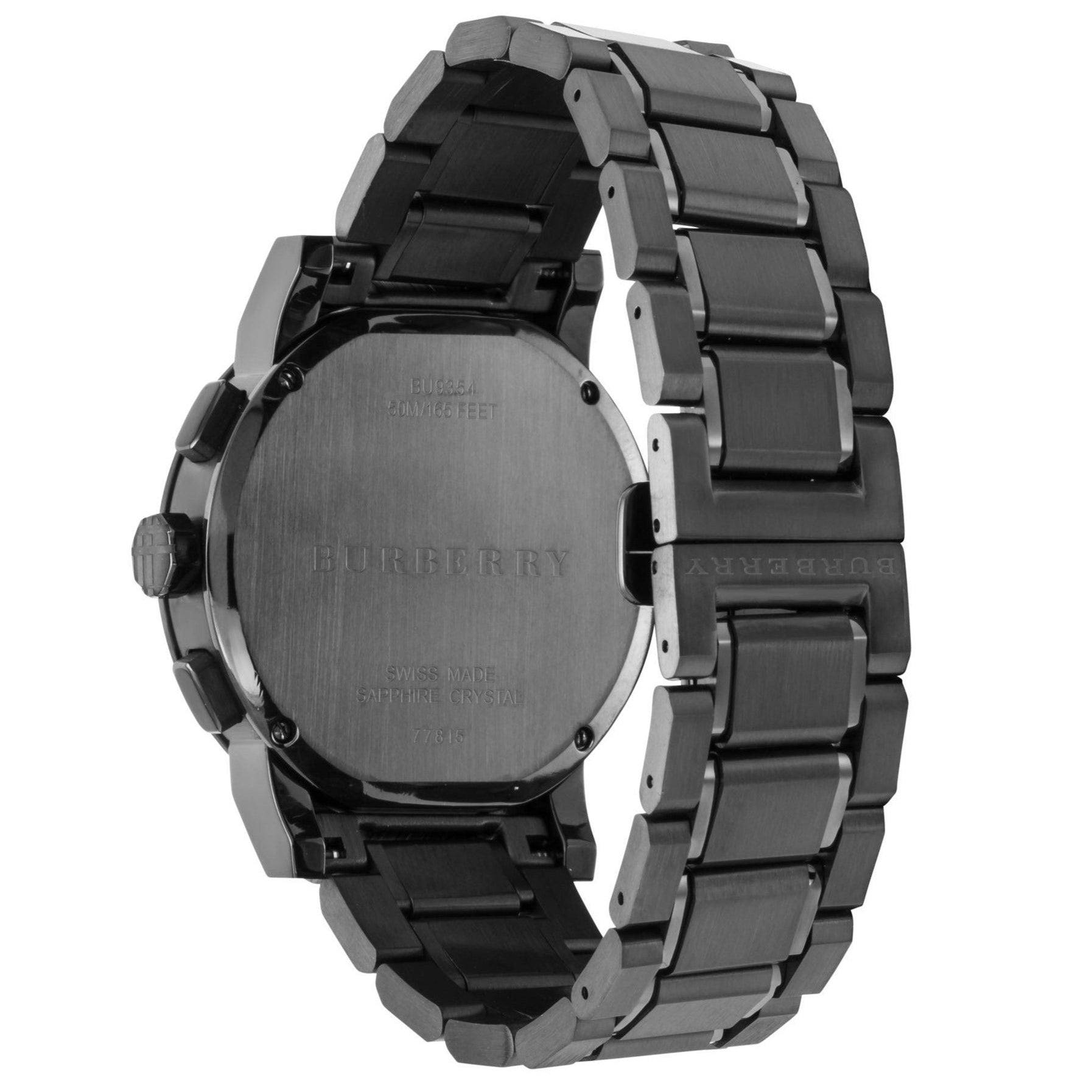 Mens / Gents The City Gray Stainless Steel Chronograph Burberry Designer Watch BU9354