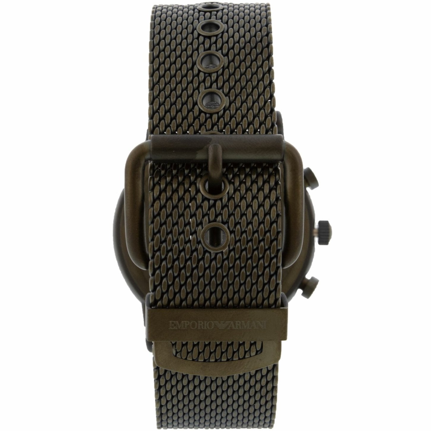 Mens / Gents Sport Khaki Green Steel Mesh Bracelet Emporio Armani Designer Watch AR11115