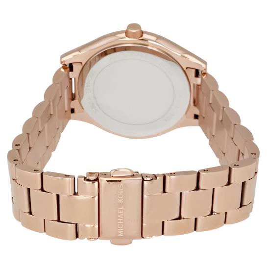 Michael Kors Ladies Mini Slim Runway Rose Gold Watch MK3549