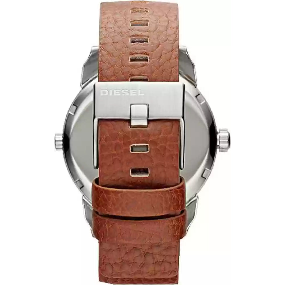 Diesel Men's Mini Daddy Silver Brown Watch DZ7309