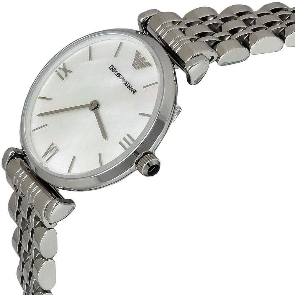 Ladies / Womens Silver Stainless Steel Designer Emporio Armani Designer Watch AR1682