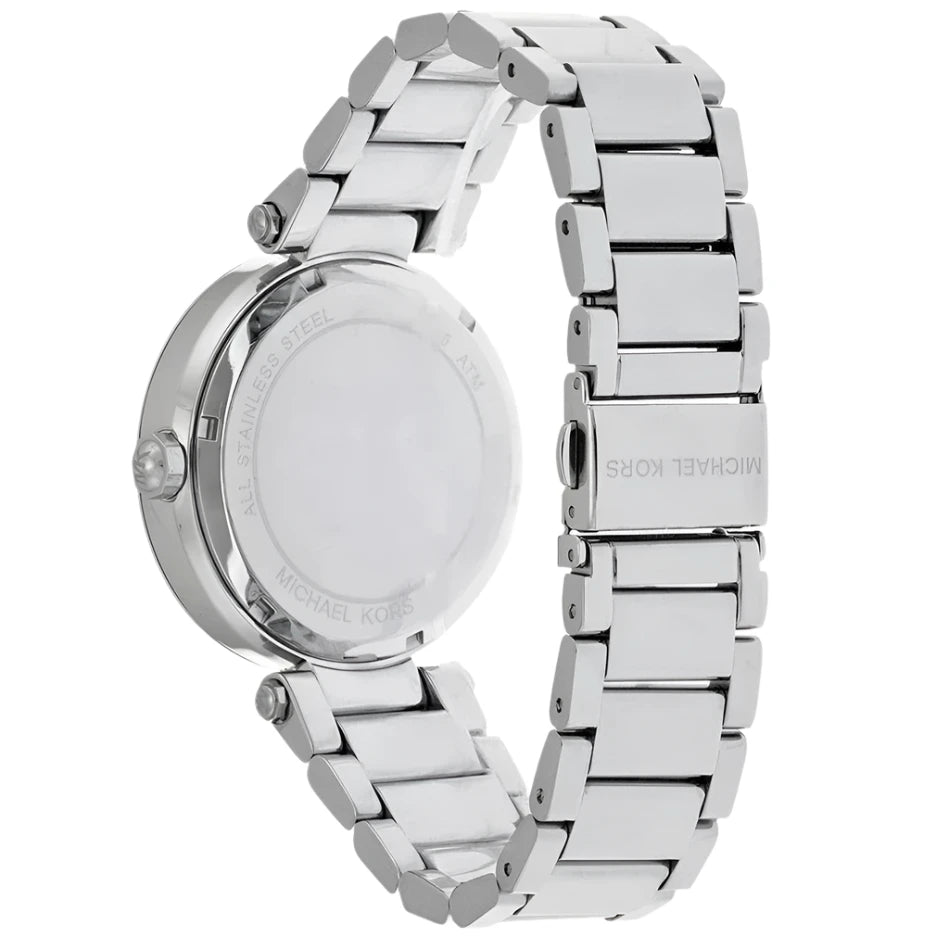 Michael Kors Ladies Parker Silver Gem Set Watch MK5925