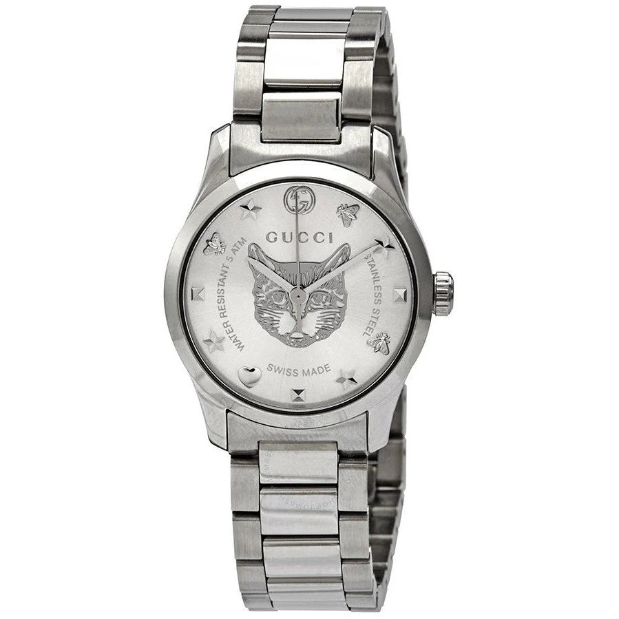 Gucci G-Timeless Ladies Silver Watch YA126595